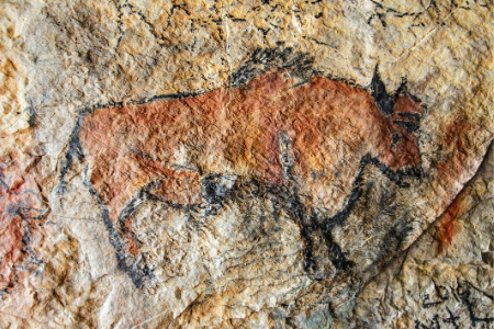 art pariétal provenant de grottes en Arièges